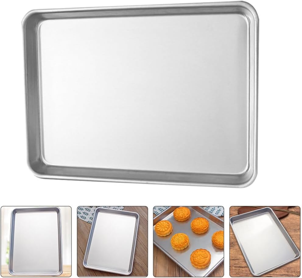 2pcs Kitchen Baking Tray Professional Reusable Baking Pan for Cakes Cookies and Pies Easy to Clean Non-fading Bakeware for Home and Desserts