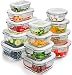 Glass Storage Containers with Lids (13-Pack) - Glass Food Storage Containers Airtight - Glass Containers with Lids - Glass Meal Prep Containers Glass Food Containers by Prep Naturals