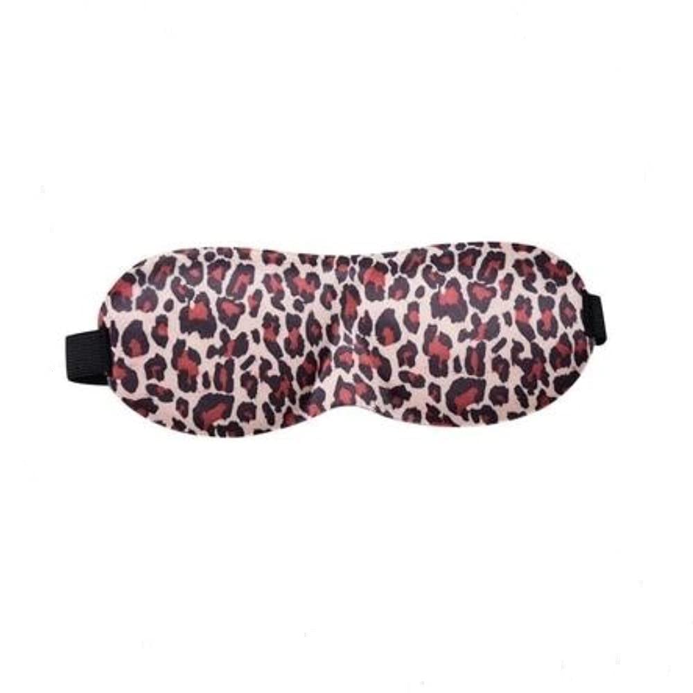SYGA Polyester 3D Breathable Sleep Mask Eye Mask For Sleeping Nose Blindfold Travel Night Blackout Eyeshade For Men Women, Contoured Eyemask With Adjustable Fastener Tape Strap (Leopard, Free Size)-image-9