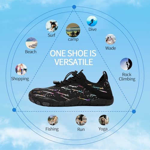 Image of Hike Barefoot Shoes Womens Men Footwear,Pro-Healthy&Non-Slip Water Shoe for Women Men, Quick Dry Wide Toe Box Beach Swim Athletic Sports Shoes Unisex