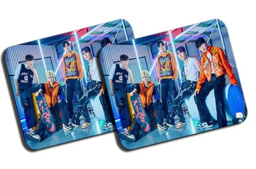 MERCHANDMANIA Pack 2 Alfombrillas Grandes Cantantes KPOP ndx Lee Hiroto Hwang Kang...
