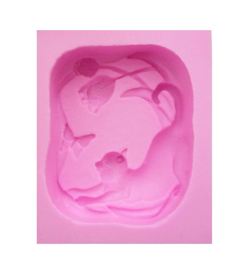 [Jamais jardin] moule en silicone chat et papillons de chat / arôme / handmade soap / argile de resine / resine / moule en silicone haute Stone / die-cut Type / outil de kit