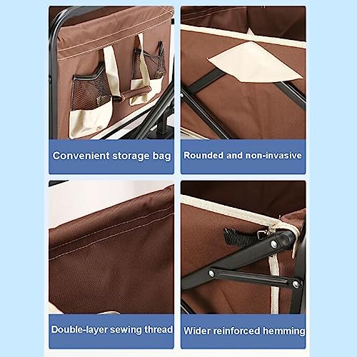 Carretilla plegable para camping, vehículo utilitario para exteriores, carrito plegable de cuatro ruedas para acampar, ruedas giratorias 360°, apto para camping y pesca miniatura 5