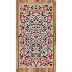 ABAKUHAUS Paisley Tapijt, Cultural Folk Perzische, vlak Geweven Vloerkleed voor Woonkamer, Slaapkamer, Eetkamer, 80 x…