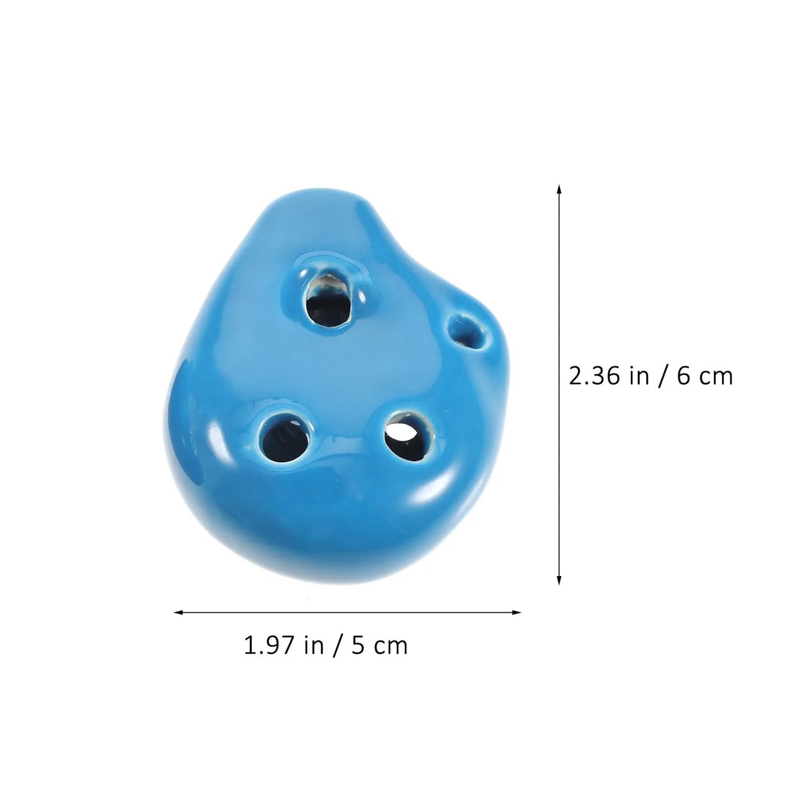 Ocarina Ceramica Alto C 2 pezzi 6 fori Mini Ocarina Flauto in ceramica Alto C Strumento musicale dipinto a mano con cordino perfetto for gli studenti per Principianti Adulti