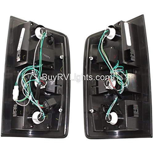 Tiffin Phaeton 2008-2010 RV Motorhome Pair (Left & Right) Black LED Rear Taillights Tail Lamps Lights