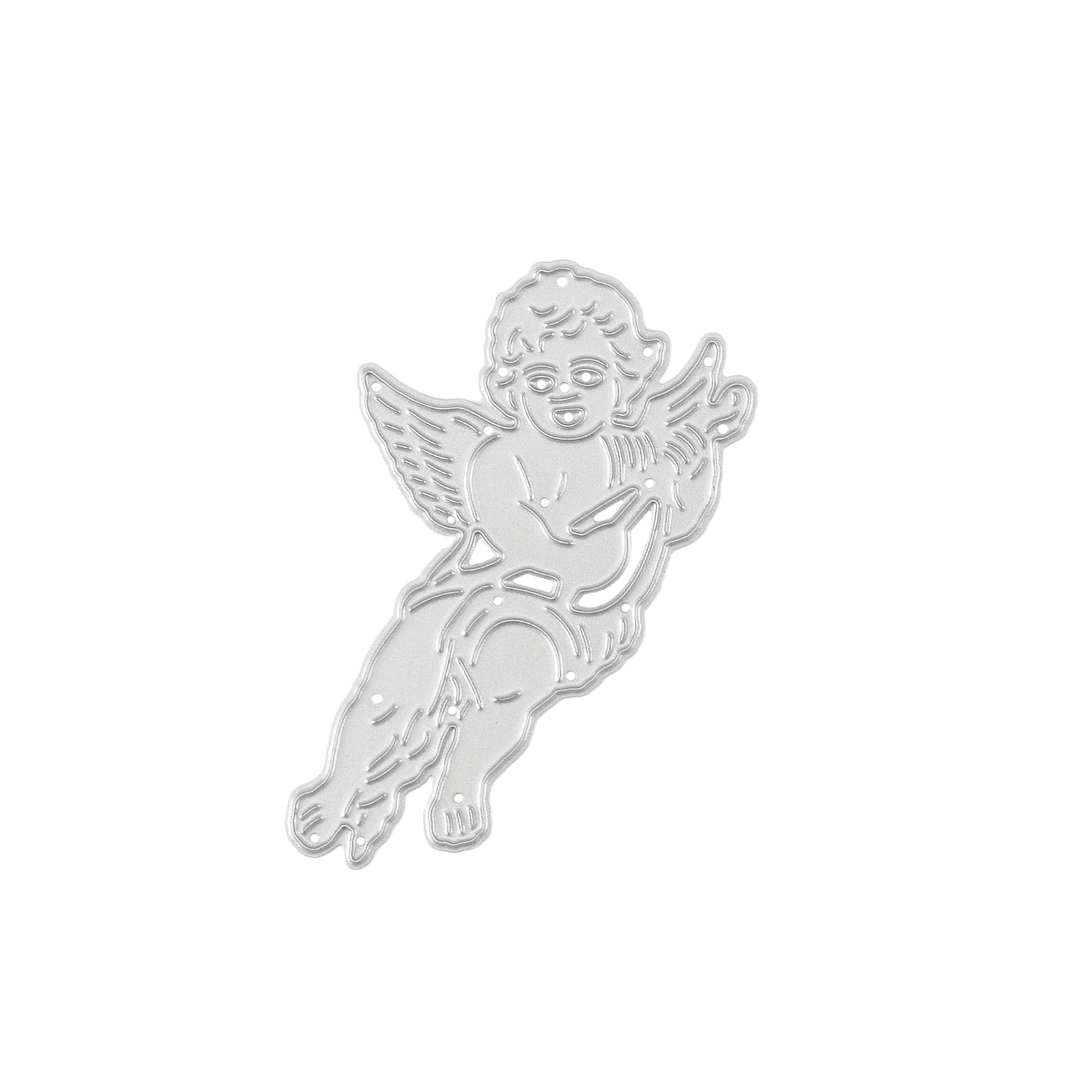 Nellie's Choice Christmas Cutting, Angel Shape Die, 4.9 x 5.7 cm, Card Making Supplies, Metal Dies for Scrapbooking, DIY and Paper Crafts, Silver, 49x57mm