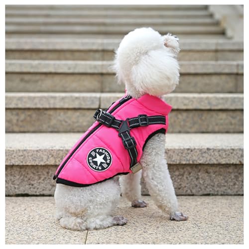 Eezita Winter Puppy Coat waterproof, reflective jacket to keep small pets warm and visible in snow rain,for Small Medium Dogs (Pink XL) - Image 3