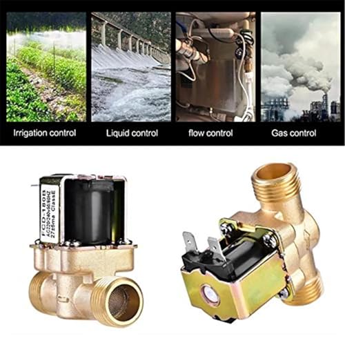 Électrovanne électrique en laiton G1/2 220V interrupteur débit eau - 5