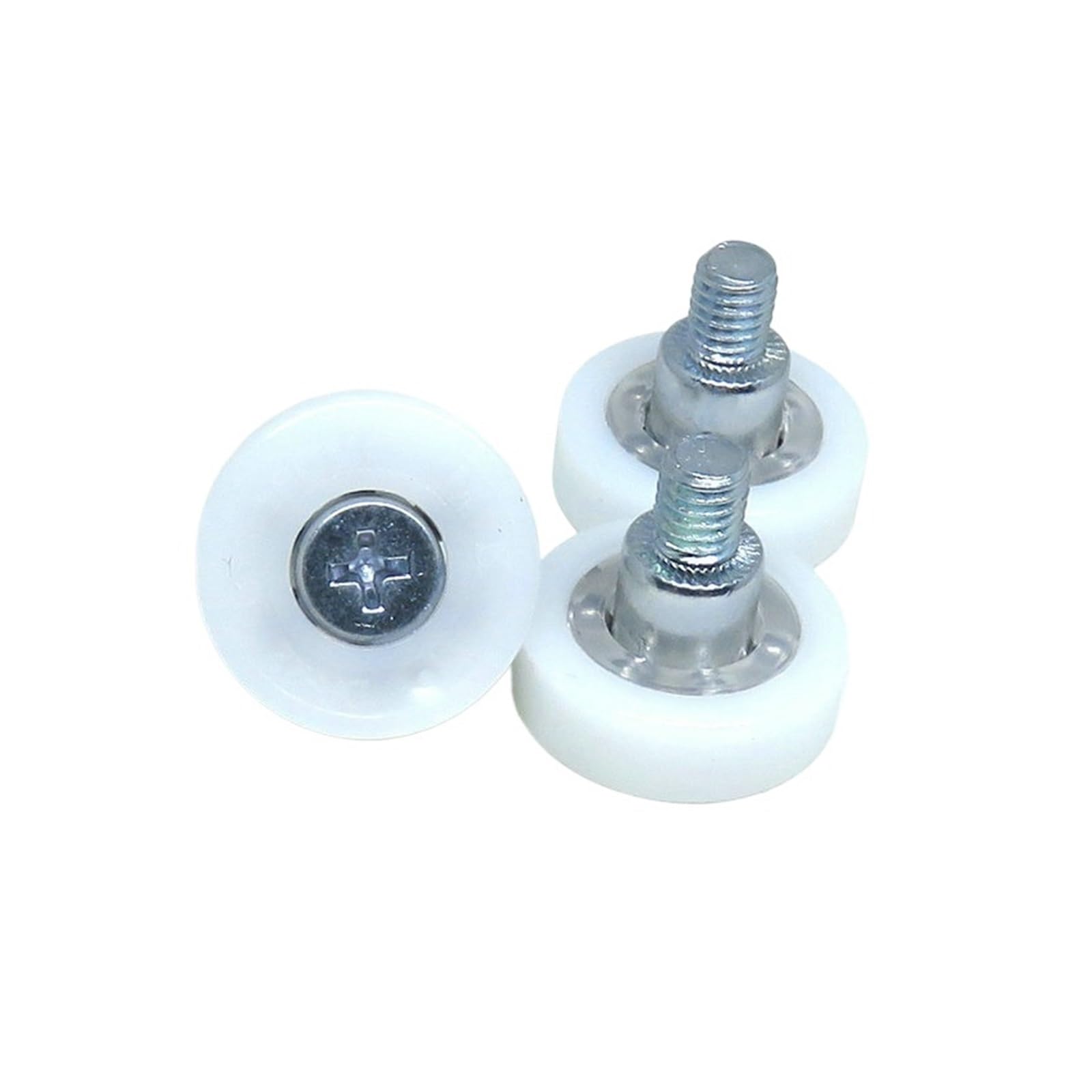 NOBIRTBSA 10 Pieces Outer Diameter 19mm POM Drawer Track Bolt Roller DR19 C2L8W6M6 Furniture Sliding Guide Wheel POS Cash Register Pulley(DR19-C2L8W6M6)