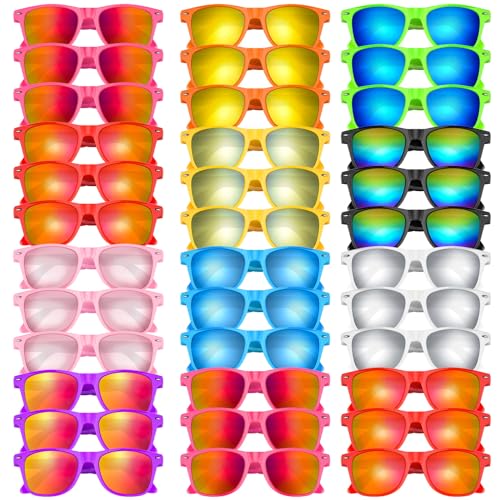 Lunettes de soleil fluo lot de 60 accessoires de fête rétro pour anniversaire