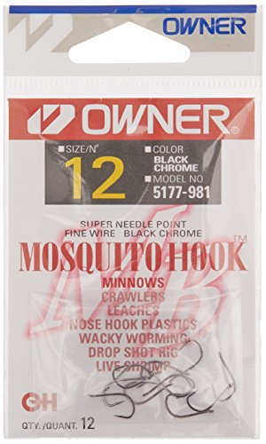 Owner American Mosquito Hook, #4, Chrome