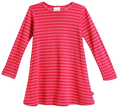 Image of City Threads Girls' 100% Cotton Long Sleeve Dress - Active Kids School, Playing, Parties - Made in USA