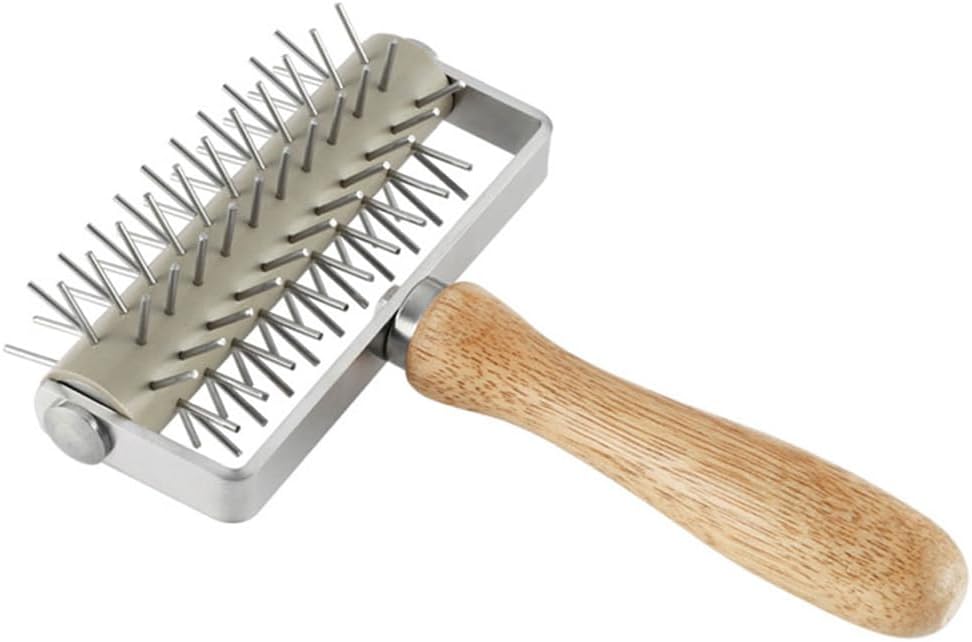 Docker Pizza Dough Roller, Stainless Steel Dough Punch with Handle for Making Pastries for Cookies, Pizza Docker for Bakery Products