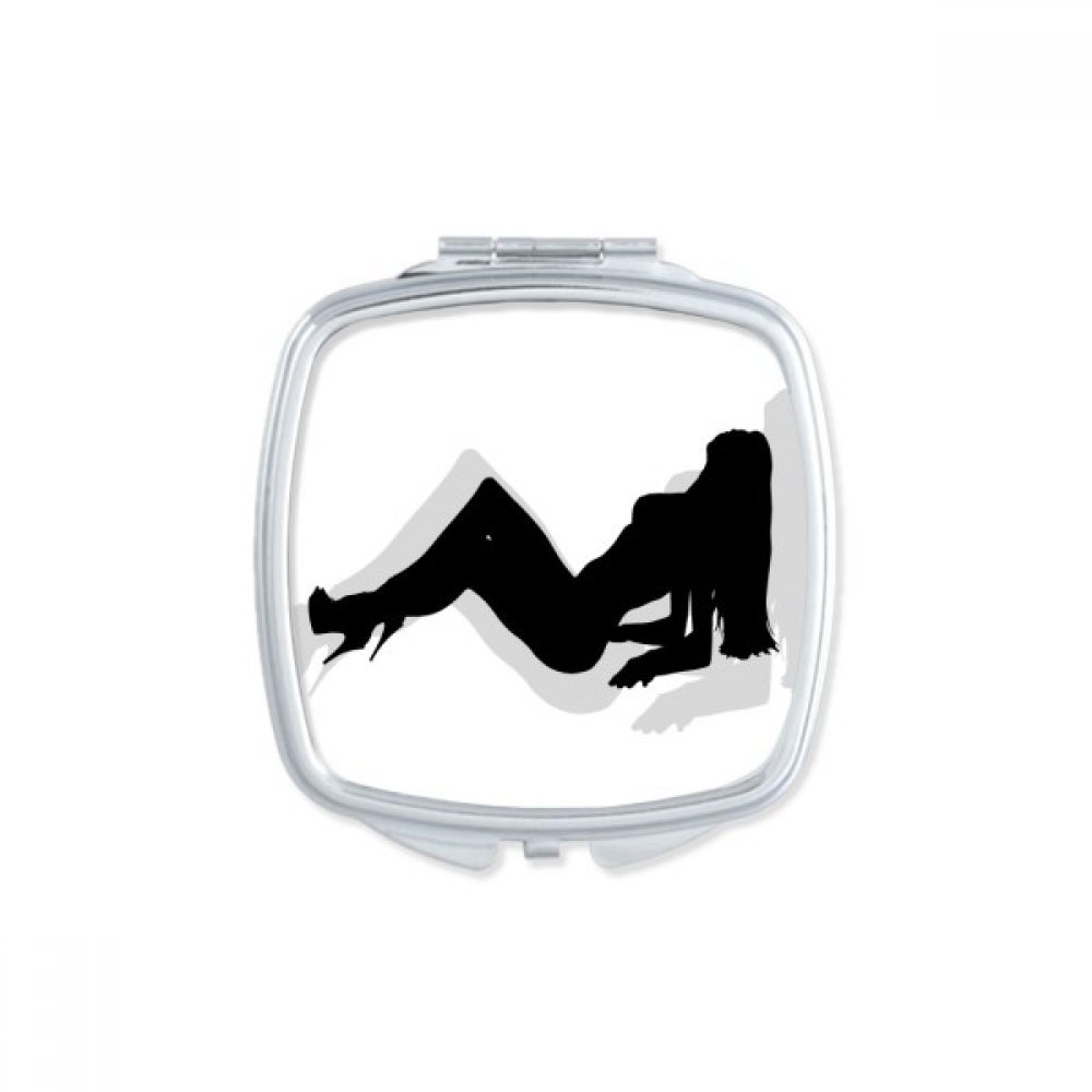 Miroir de maquillage compact de poche silhouette bikini parfait pour votre sac de plage