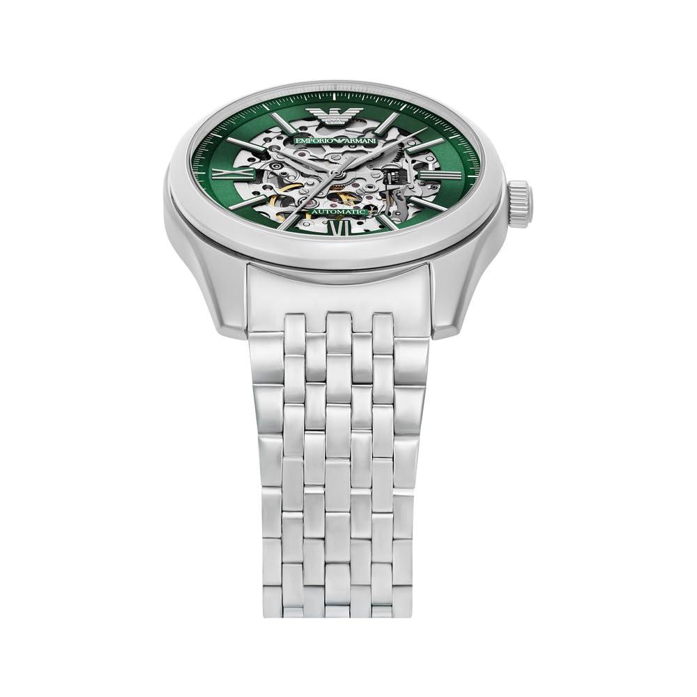 Emporio Armani AR60091 - Reloj de Acero Inoxidable Plateado para Hombre, 43 mm