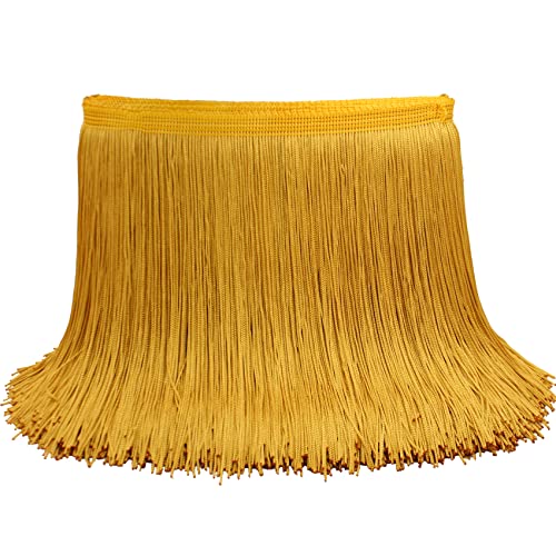 Dortrue 10 Yards Of 6" Gold Fringe Trim Tassel Sewing Trim For Clothes Accessories Latin Wedding Dress Diy Lamp Shade Decoration #TOP1