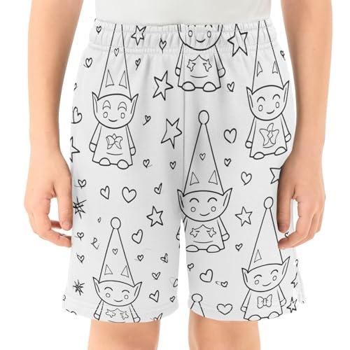 Cute Prince Athletic Shorts with Zipper Pockets, Youth Boys Athletic Running Shorts for Summer2