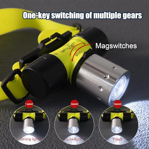 Linterna de buceo recargable para natación nocturna y rutas de senderismo activo 4