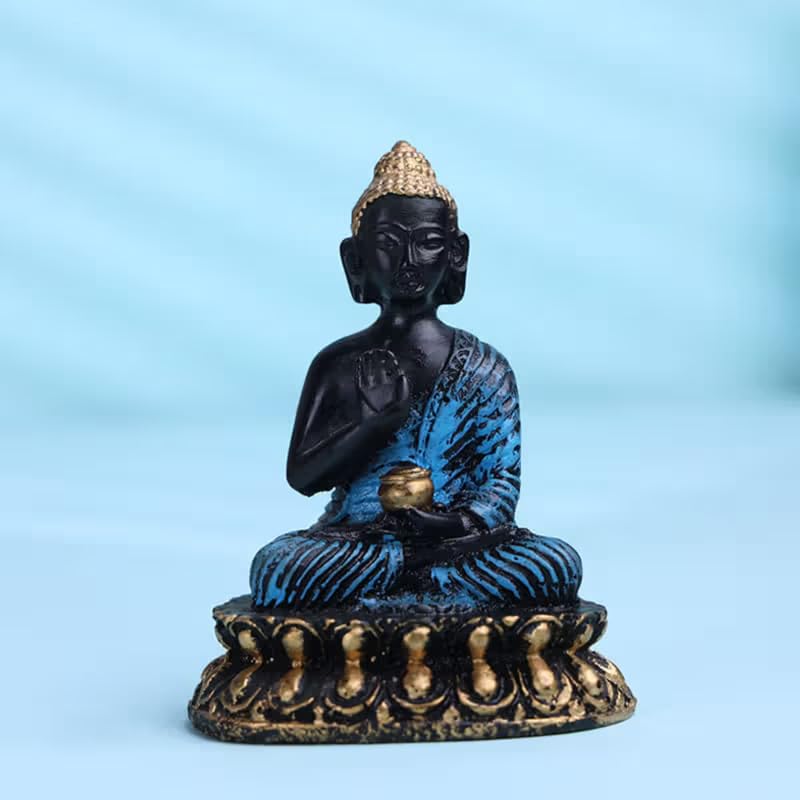 FlowerAura Live Indoor 2-Layer Lucky Bamboo Plant In Mug & Buddha Idol For Living Room, Balcony, Table Decor, Office & Home Decor | Air-Purify Indoor Greenery | Fathers Day For Dad (Same Day Delivery) 1