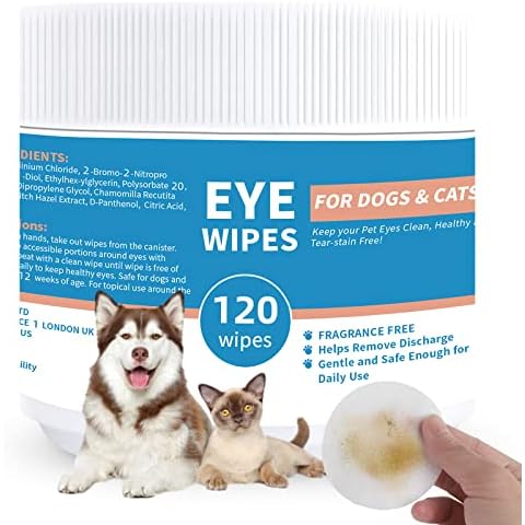 Pet Eye Wipes for Dogs and Cats - 480ct/4pack Dog Tear Stain Remover Wipes - Gentle Eye and Ear Cleaning Wipes - Pre-Moistened & Textured Tear Stain Wipes for Puppy, Kitten Horse (Unscented) Cover