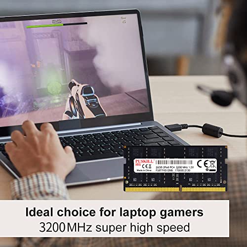 PUSKILL Memória para notebook RAM DDR4 16GB 3200MHZ 1.2V 260Pin Memória de 16GB