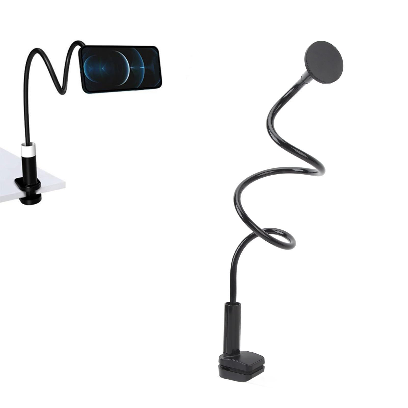 Supporto per telefono a collo d'oca, supporto magnetico flessibile a braccio lungo per scrivania, letto, comodino, staffa per telefono cellulare con morsetto per iOS 15 15 Pro 15 Plus