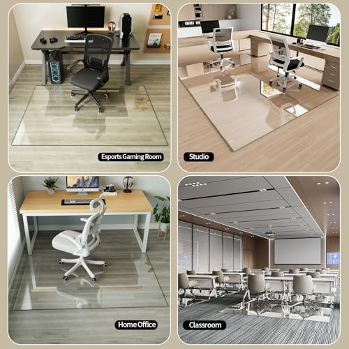 Image of Koonmi 40 inch x 80 inch Office Chair Mat for Hardwood Floors & Carpets
