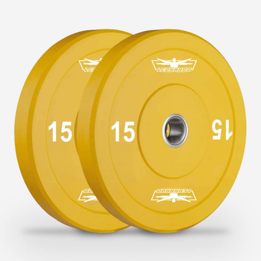 Produce Shop 2 x 15 kg Dischi Bumper olimpionici Gomma e Acciaio 50mm Cross Training Hanzo
