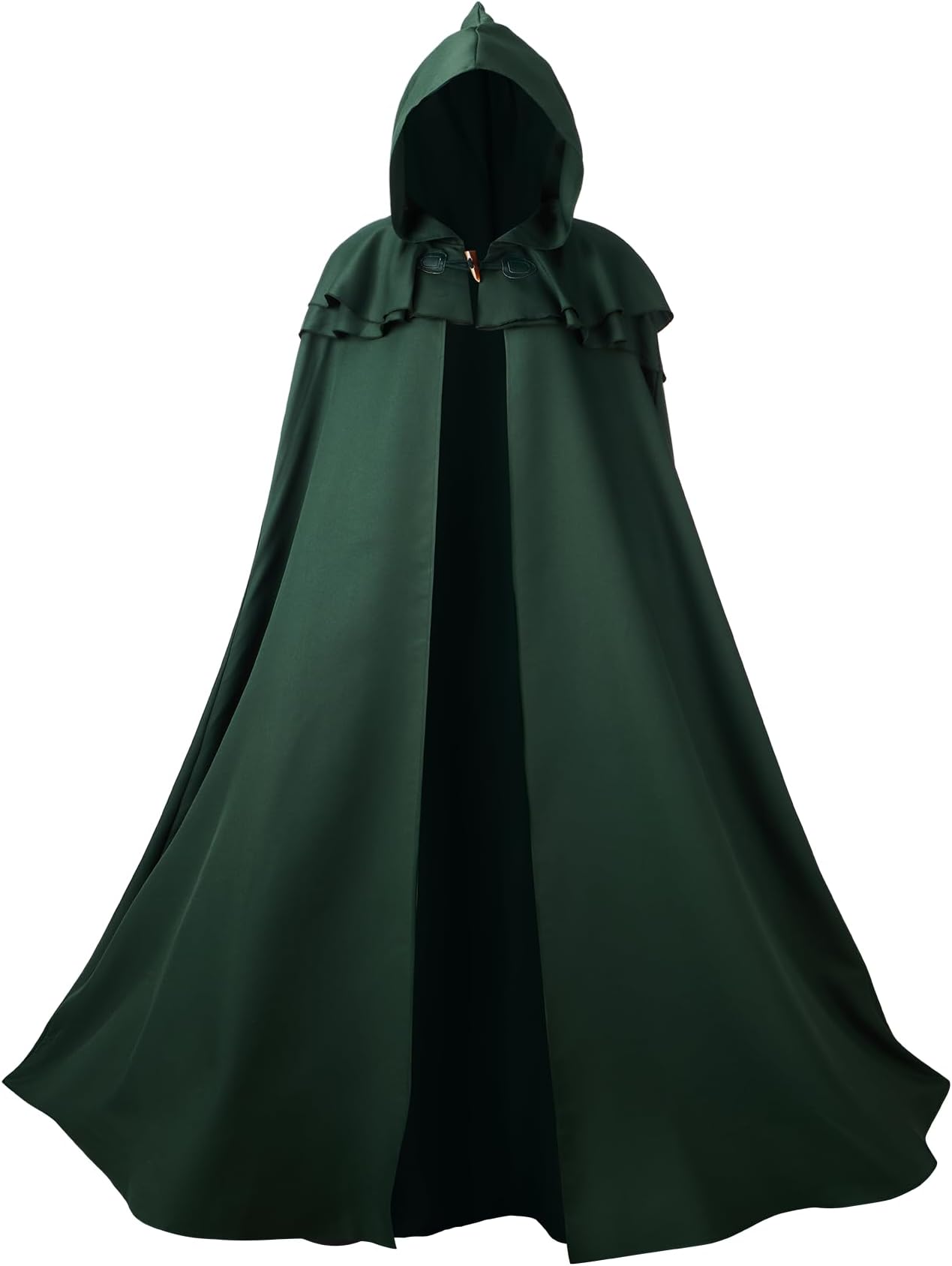 Renaissance Hooded Cloak for Women Men, Adult Medieval Cape with Hood, Viking Cloak