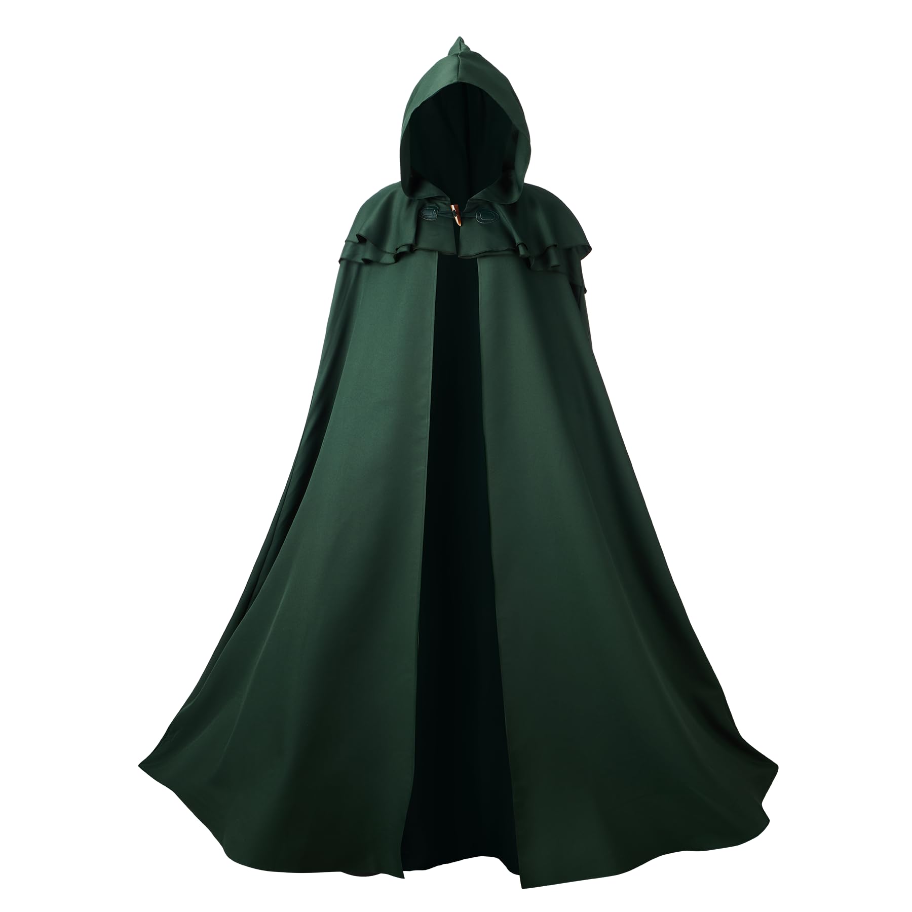 Renaissance Hooded Cloak for Women Men, Adult Medieval Cape with Hood, Viking Cloak