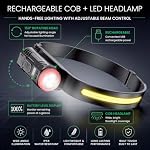 Rechargeable Headlamp, 350LM Wide Beam LED Head Light - Image 2