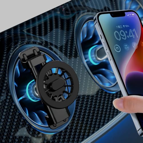 Handyhalterung Auto für MagSafe Autohalterung Runde lüftung[20xN56 Stärkste Magnete]Magnet KFZ Handy Halterung für Merce...