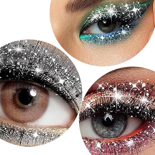 Leogony 2pcs Curling Smudge Proof Mascara, Diamond Glitter Mascara, Waterproof Long Lasting Sparkling Lash - Image 5