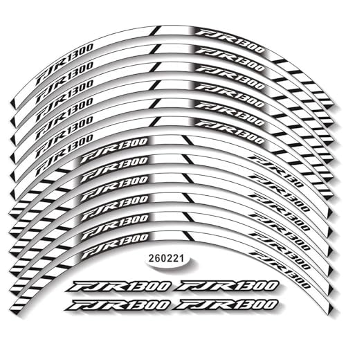 Autocollants roue Yamaha FJR1300 jante réfléchissante Style 1