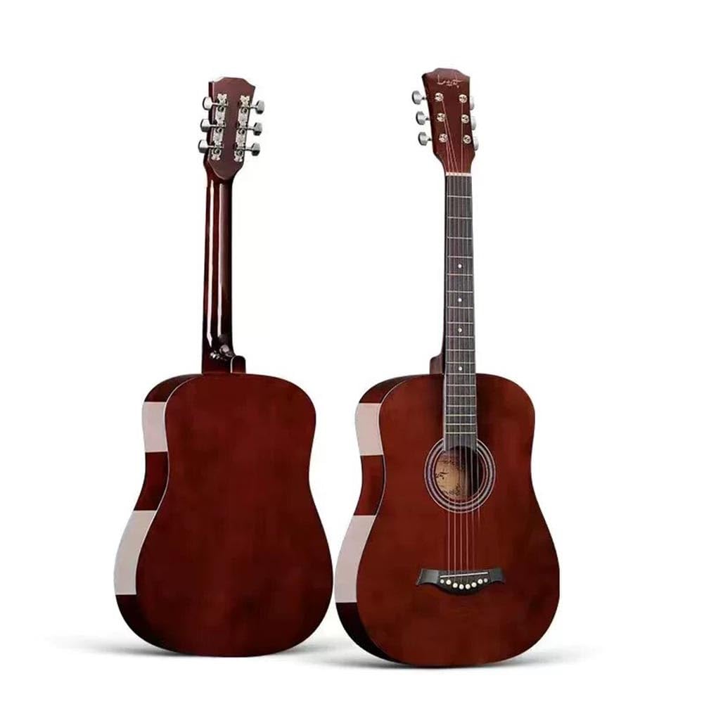 Set Chitarra Acustica Da 41 Pollici Per Principianti, Chitarra Classica Elettrificata Con Corde In Nylon Con Custodia Morbida E Tutti Gli Accessori.(Marrone)