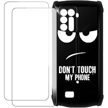 Compatible with Ulefone Power Armor 13 Case Colorful Custom Cover with 2 Pack Tempered Glass Screen Protectors - Shockproof Scratch-Resistant Dont Touch