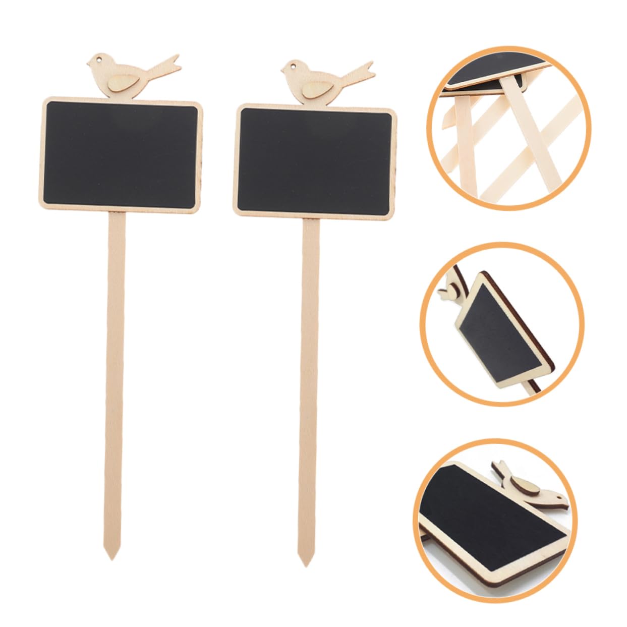 Sosoport 40pièces Étiquettes De Jardin Bois Lot De Marqueurs Pour Plantes Panneaux Décoratifs Pour Identification De Fleurs Pour Pots Jardins Et Balcons