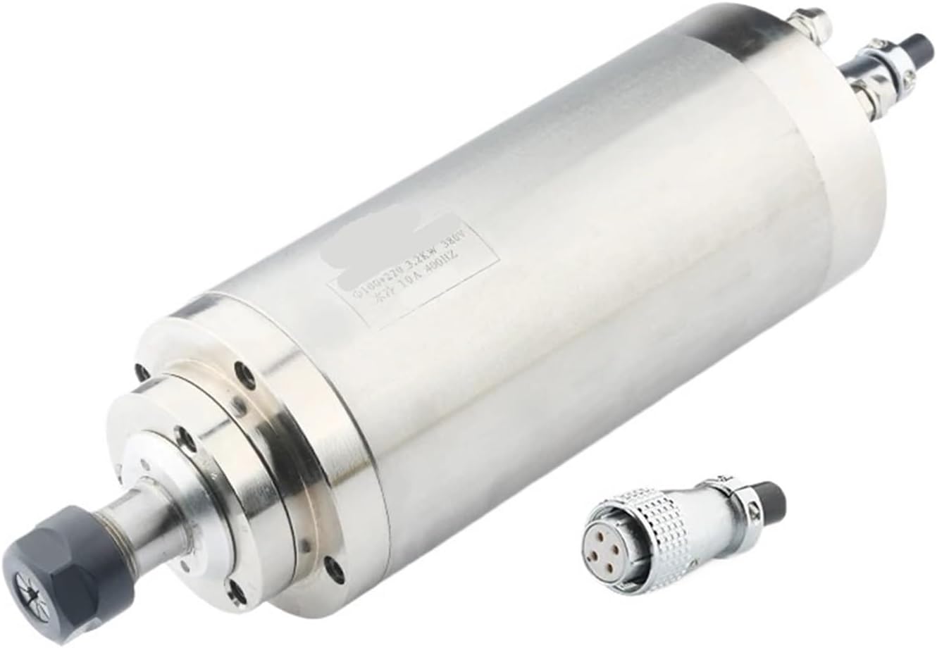 BIRAN Spindle Motor CNC Spindle Motor 3.2kw ER20 Water Cooled Spindle 220V 380V Milling Machine Tool Spindle 100mm 4 Bearings for CNC Router Machine Motor(3.2kw 220V)