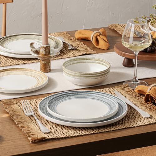 KINGSTONE 12-Piece Stoneware Dinnerware Set for 4 - 39.99 w/ Code + 50% Off Code ZGEU7SVS - image 6
