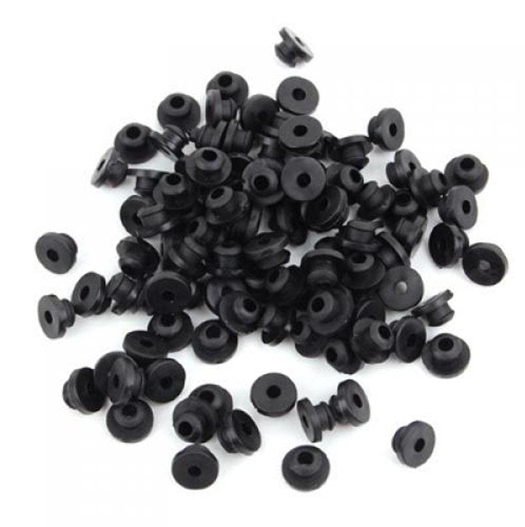 200pcs Rubber Tattoo Machine Needle Cushion Grommets Black-image-11