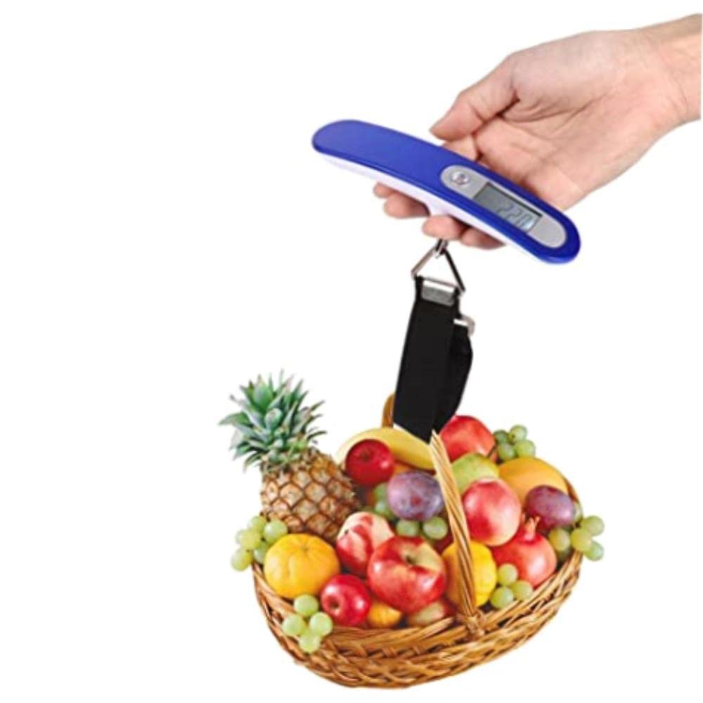 Przenośna cyfrowa waga bagażowa – wyświetlacz LCD Waga bagażu podręcznego dla podróżnych – pojemność 50 kg w odstępach co 10 g – unikaj nadmiernych opłat dzięki