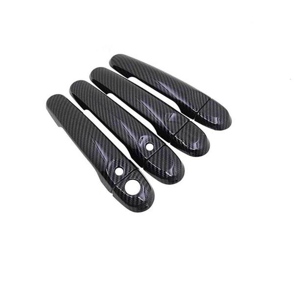 Sxqpocar 4Handle 2 Button Carbon Fiber Door Handle Cover For Versa Sedan2012~2019 Car Styling Accessories Stickers Trim Replacement Parts(4Handle 2 Button)
