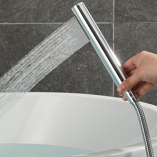 Robinet de baignoire îlot avec douchette 2 modes et rotation 360