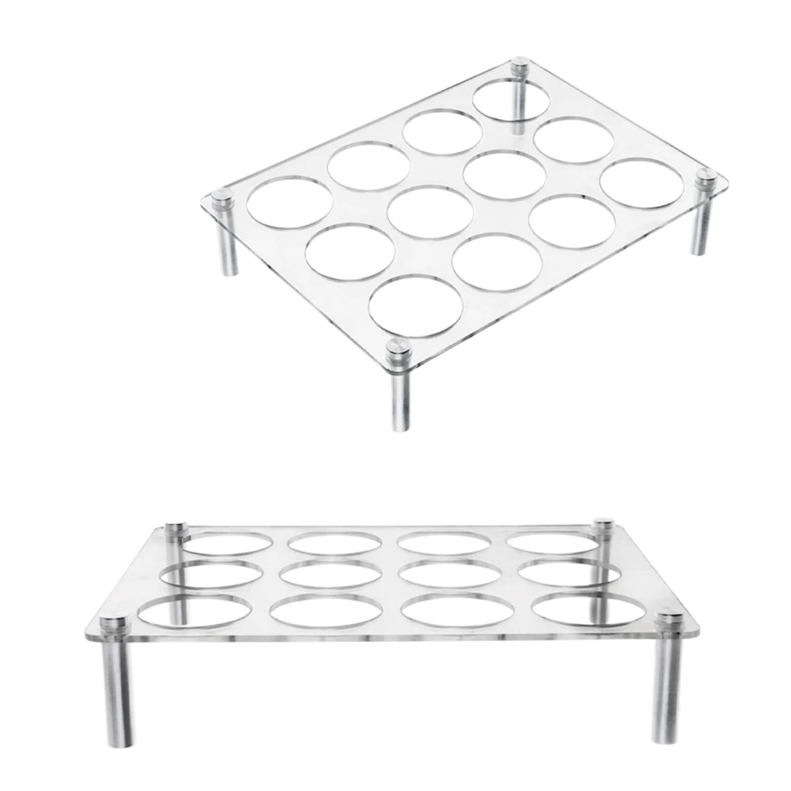 12-Fach Acryl-Kaffeekapselhalter, kompatibel mit Keurig | Flache Kapselablage für Arbeitsplatte oder Schublade, passend für K-Cup ähnliche Kapseln(2PCS Holders)