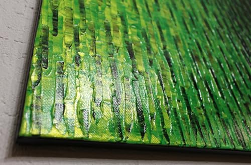 Tableau abstrait vert irisé 61x50 cm pour habiller un mur vide