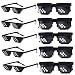 Wholesale Unisex Thug Life Party Sunglasses 8 Bits Style Pixel Mosaic MLG Photo Props Glasses (10 Pack)