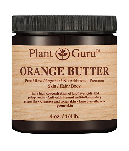 Orange Body Butter 4 Oz. 100% Pure Raw Fresh Natural Cold Pressed. Skin Body And Hair Moisturizer, Diy Creams, Balms, Lotions, Soaps. #TOP26