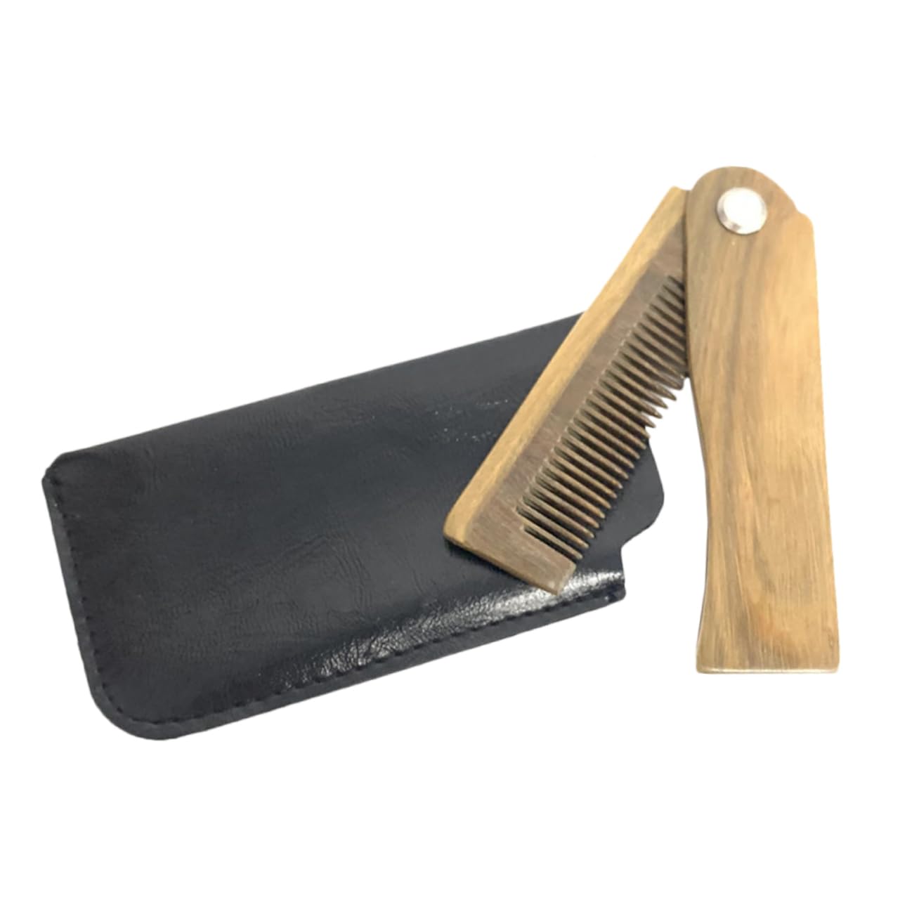 5sätze Holz-haarbürste Mit Etui Tragbarer Faltbarer Kamm Für Bart Und Haargestaltung Ergonomisches Design Für Reisen Und Täglichen Gebrauch