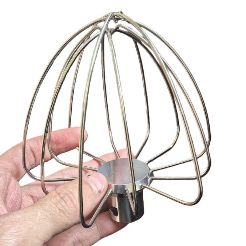 Batidor de repuesto de acero inoxidable compatible con batidora de pie Cookmii para repostería 5